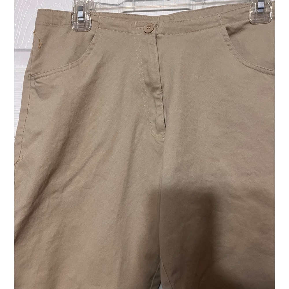 Bit & Bridle Women Tan Cowboy Boot Embroidered Capris Pants Size 12 - Picture 4 of 9